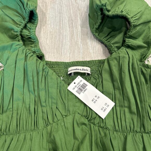 NWT Abercrombie & Fitch Chase ruffle midi dress. Size XS - Picture 4 of 6